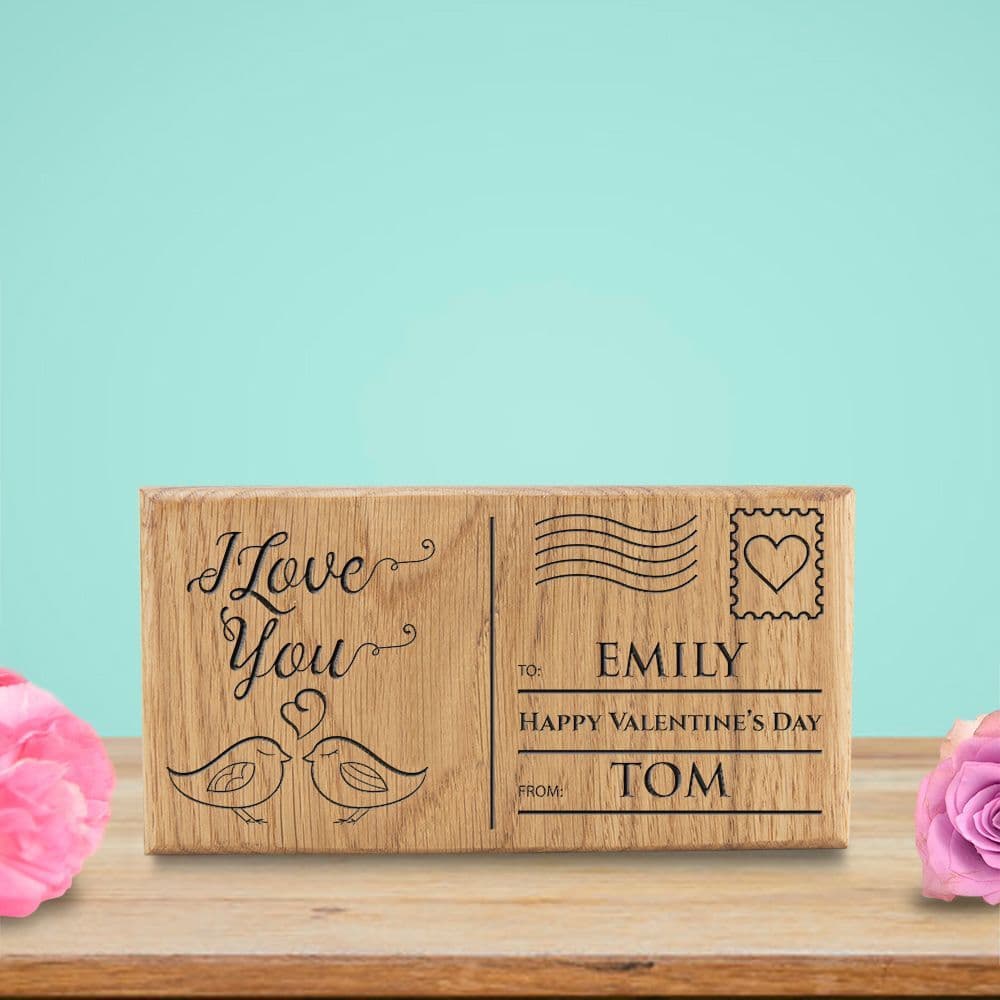 Personalised Oak Love Letter