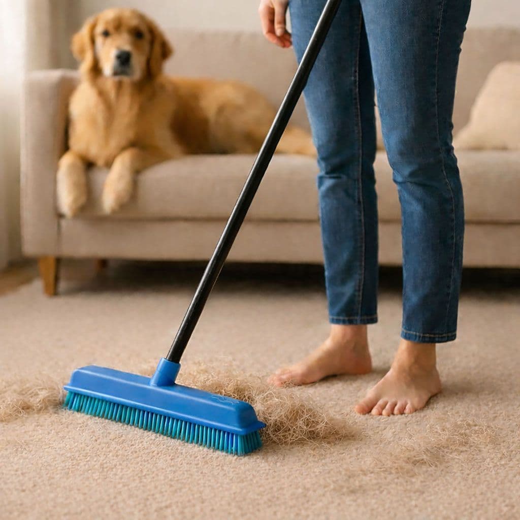 Rubber Broom & Hand Brush Set