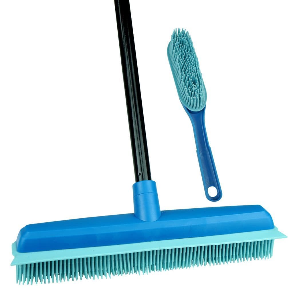 Rubber Broom & Hand Brush Set